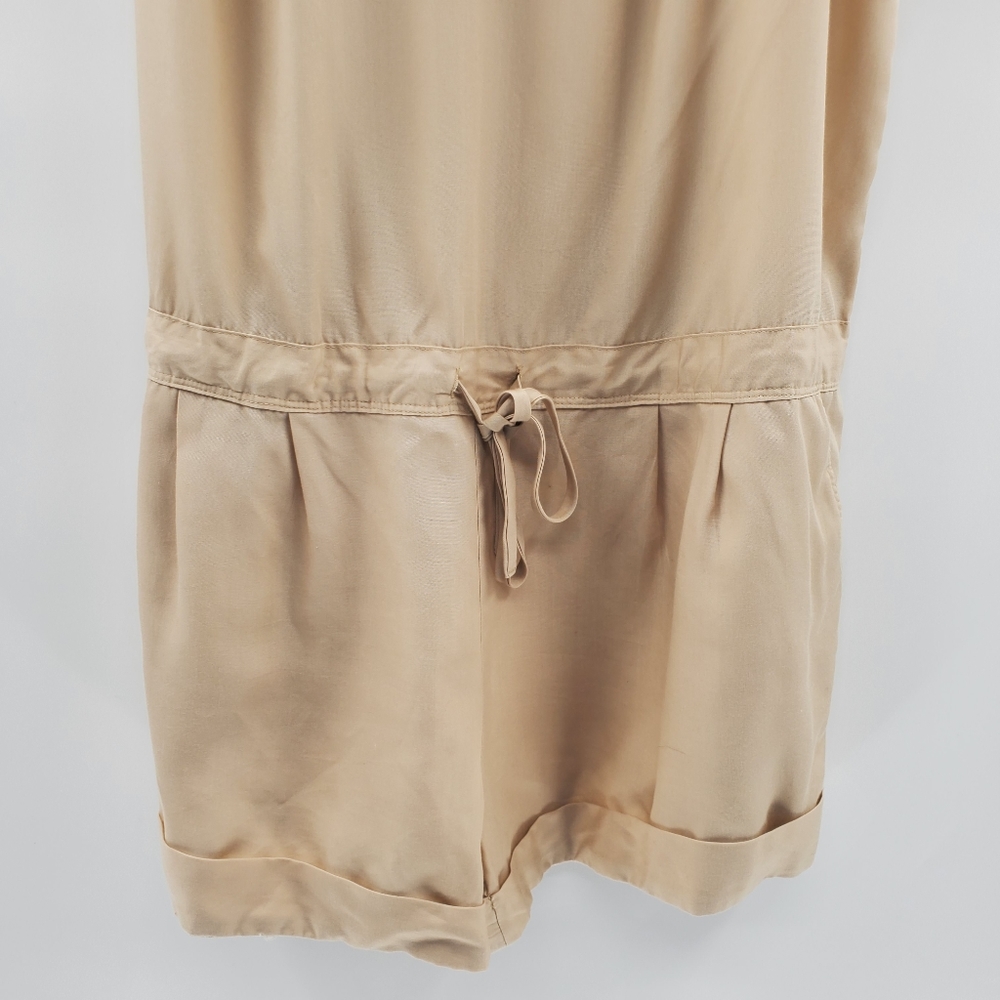 Gap Medium Tan NWTS Tank Short Romper Button Front - Picture 3 of 7